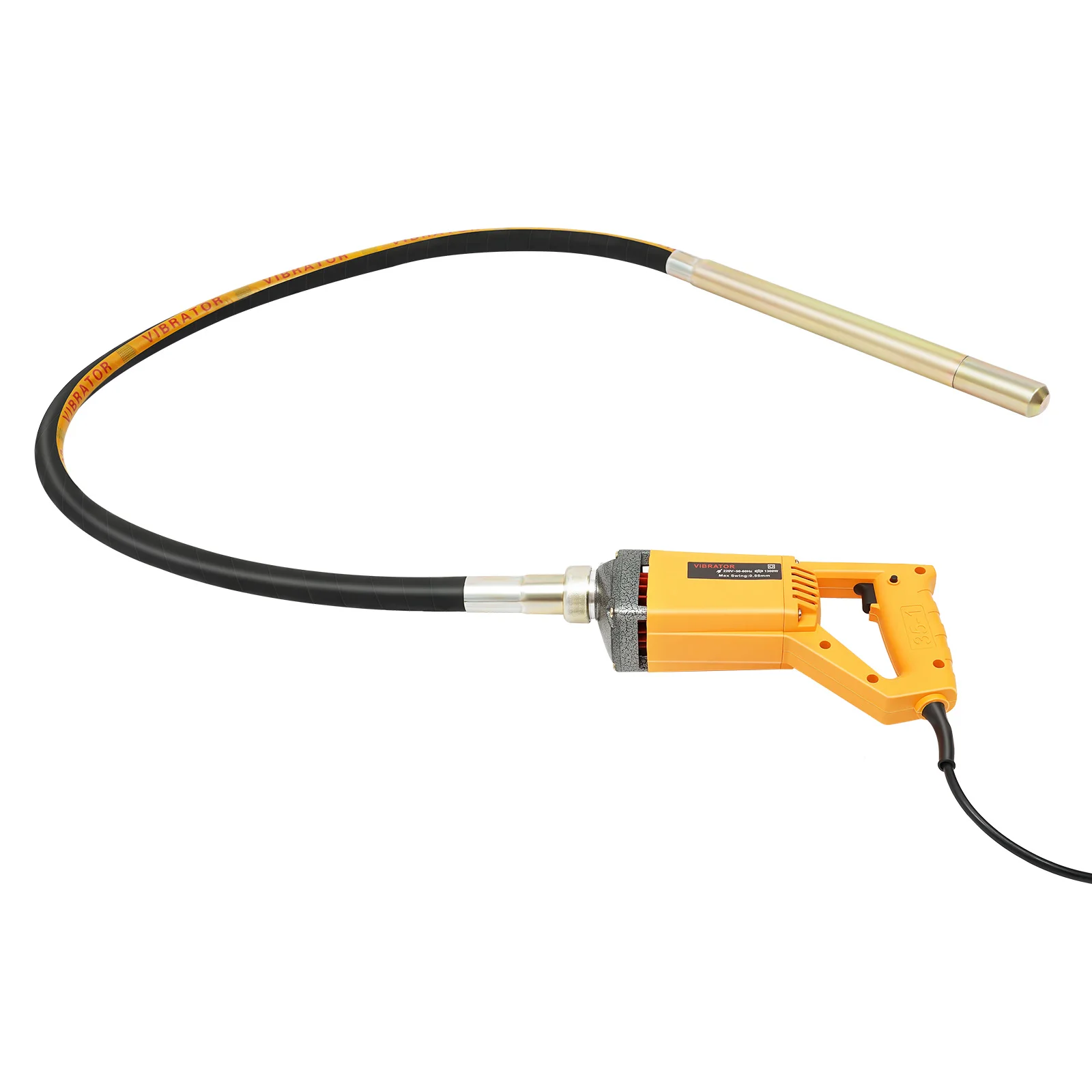 1300w 2m Portable Electric Concrete Vibrator Cordless Vibration Tool Bubble Elimination Concrete Mixing Rod