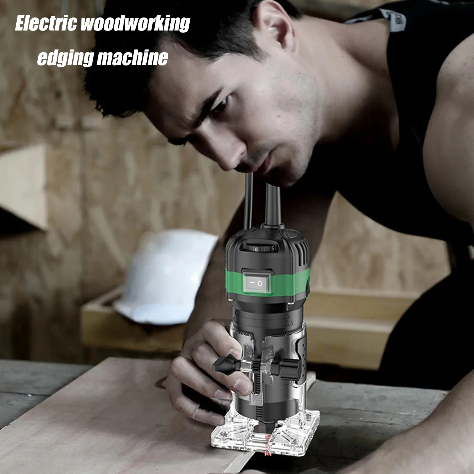 Wood Router Machine 6.35mm Diameter Milling Machine Electric Milling Machine 800W Hand Milling Machine 6 Speed 30,000RPM
