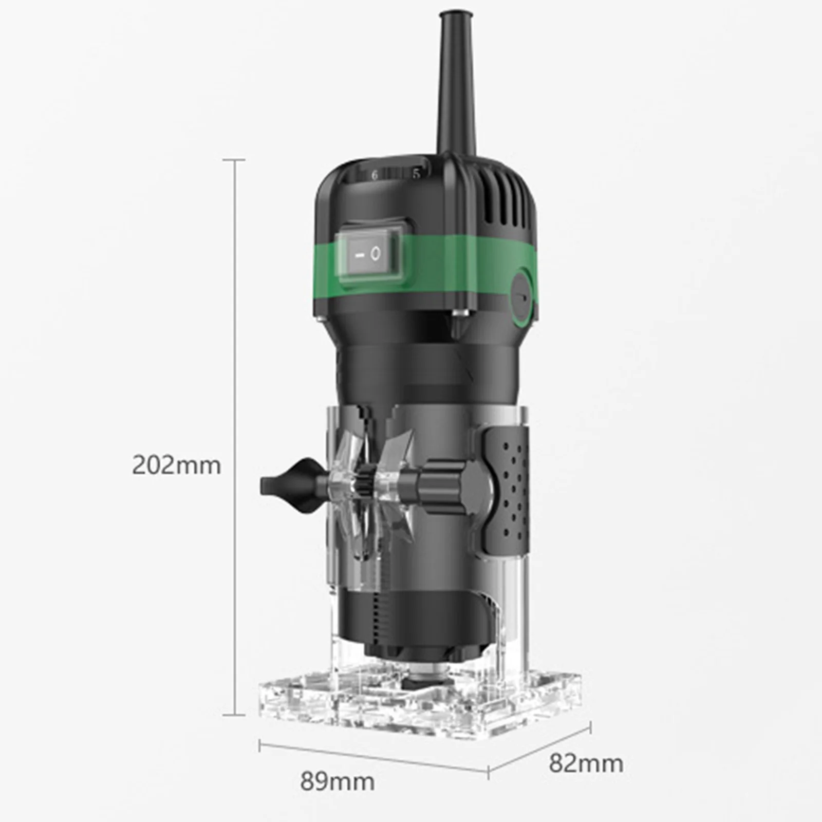 Wood Router Machine 6.35mm Diameter Milling Machine Electric Milling Machine 800W Hand Milling Machine 6 Speed 30,000RPM