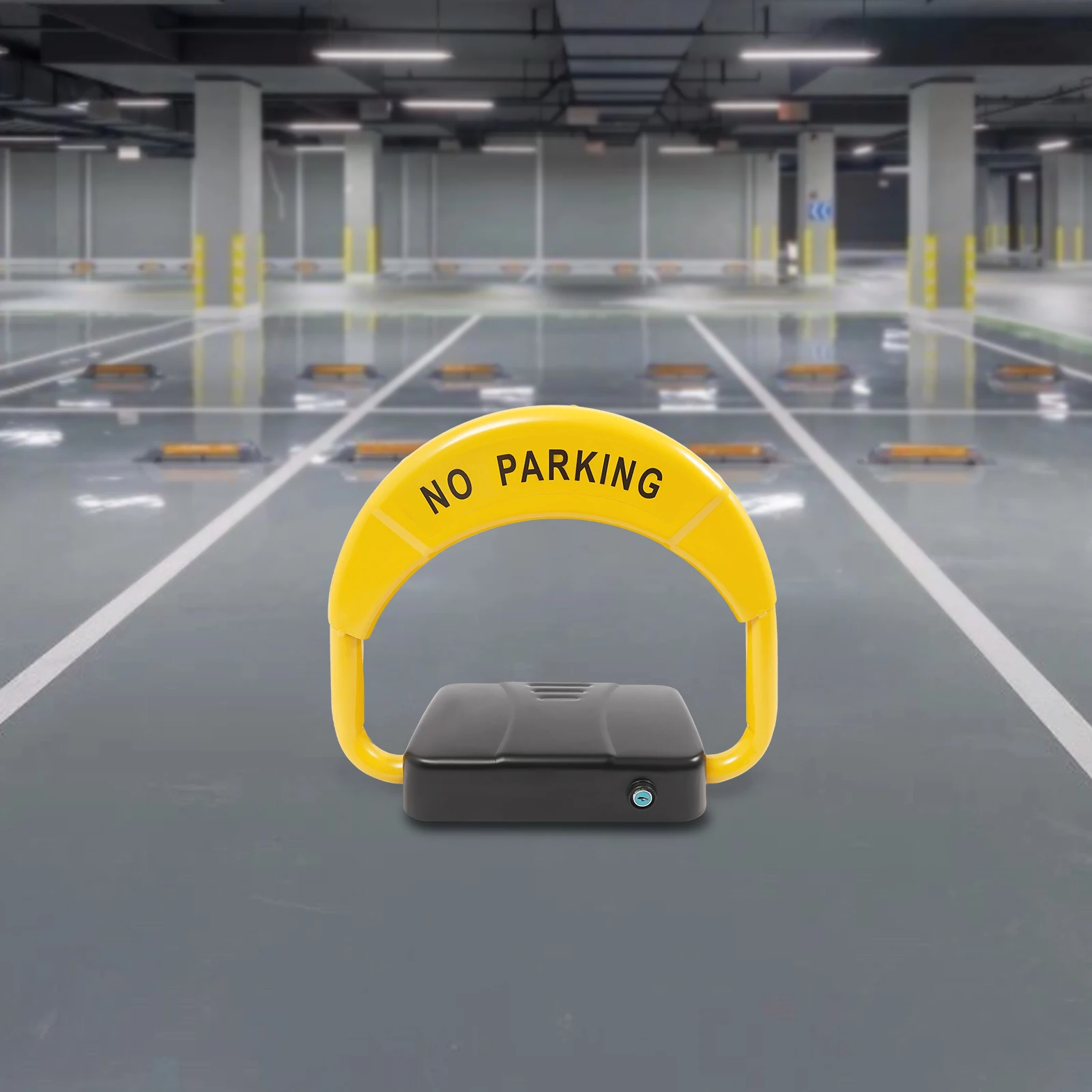 Retractable Parking Space Lock - IPX6 Waterproof 6s Rise, Alloy Steel Blocker for Residential Communities & Commercial Lots