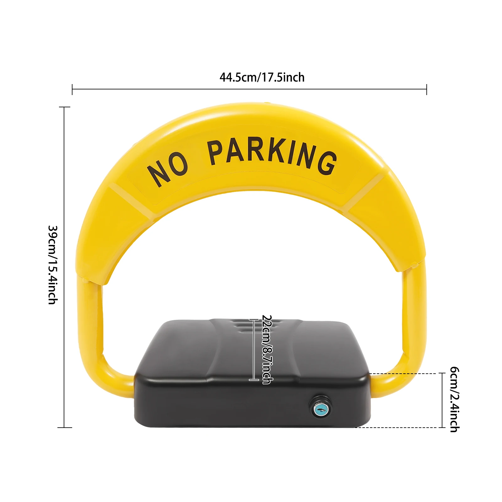 Retractable Parking Space Lock - IPX6 Waterproof 6s Rise, Alloy Steel Blocker for Residential Communities & Commercial Lots