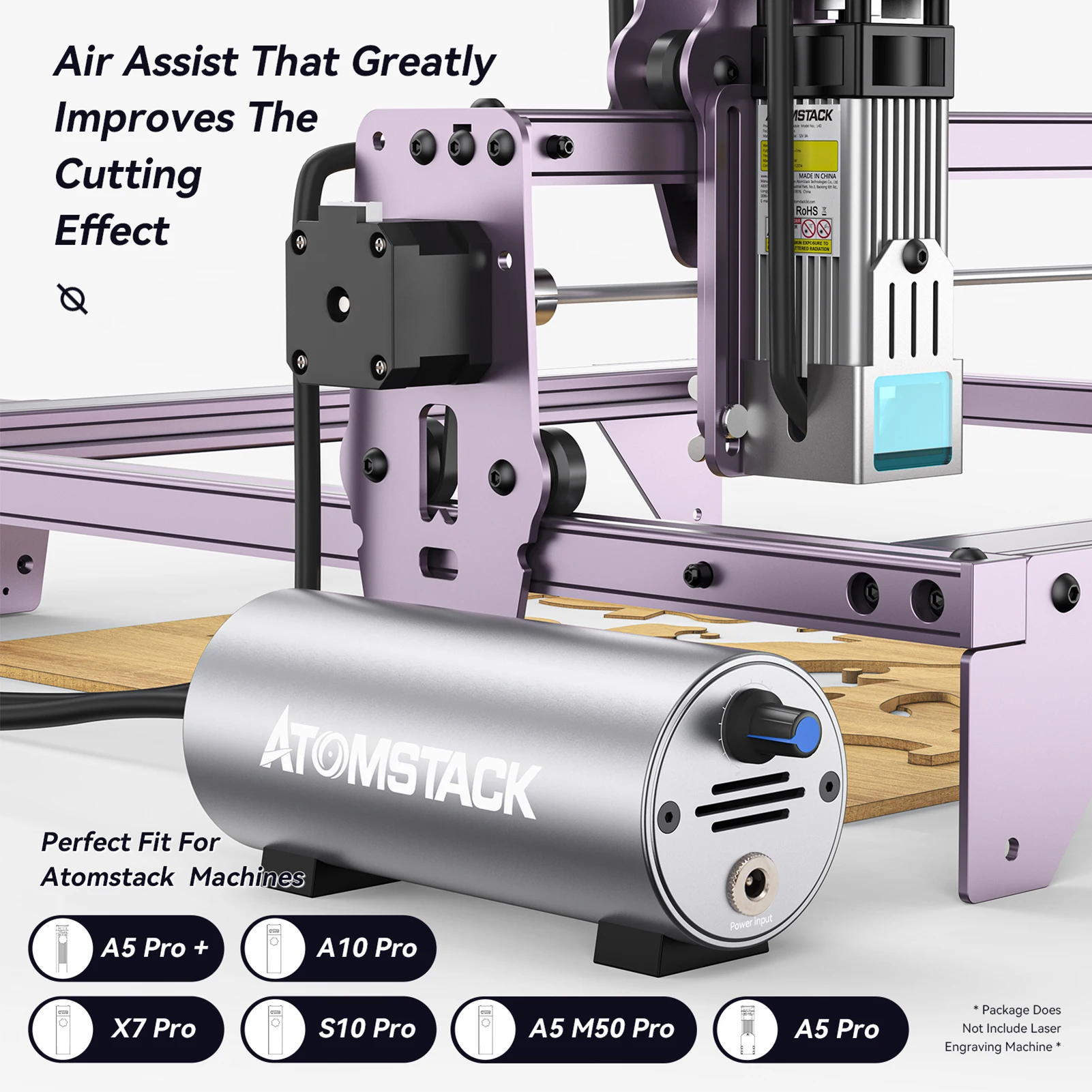 Atomstack Air Assist Set for Laser Engraver Cutter Engraving Cutting Machine Accessories EU