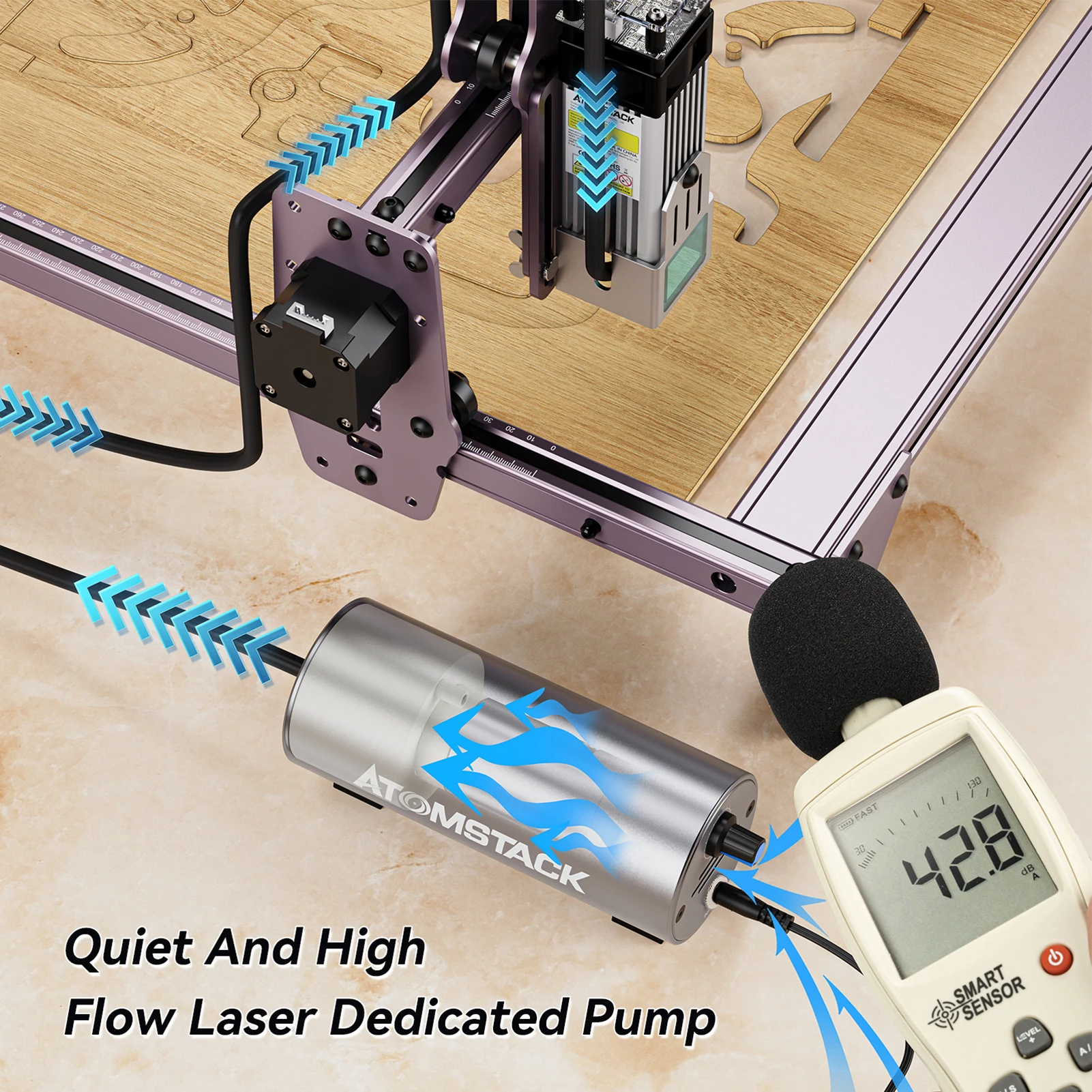 Atomstack Air Assist Set for Laser Engraver Cutter Engraving Cutting Machine Accessories EU