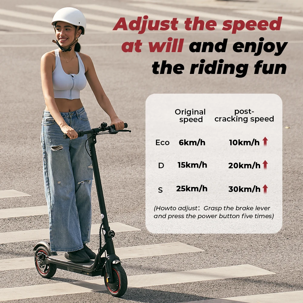 W5 Electric Scooter 8.5 Inch 36V7.8Ah Battery Top Speed 34km Range Dual Brake Inflatable Tires APP Connected