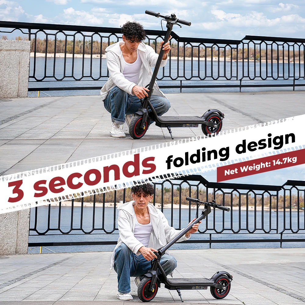 W5 Electric Scooter 8.5 Inch 36V7.8Ah Battery Top Speed 34km Range Dual Brake Inflatable Tires APP Connected