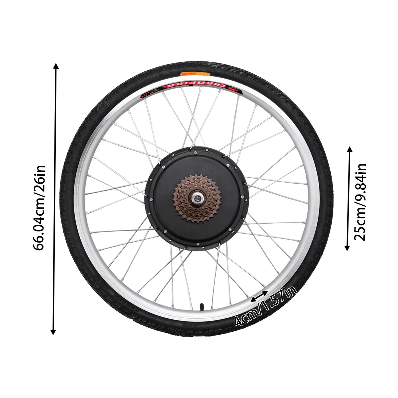 26" 48V 1000W Rear Wheel Ebike Conversion Kit – High-Performance Electric Brushless Bike Motor Set