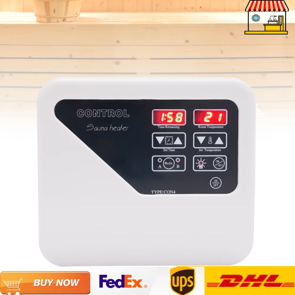 Commercial & Home External Sauna Digital Controller for Sauna Heater Stove 3-9kw 104-221 ℉ Digital Sauna Controller