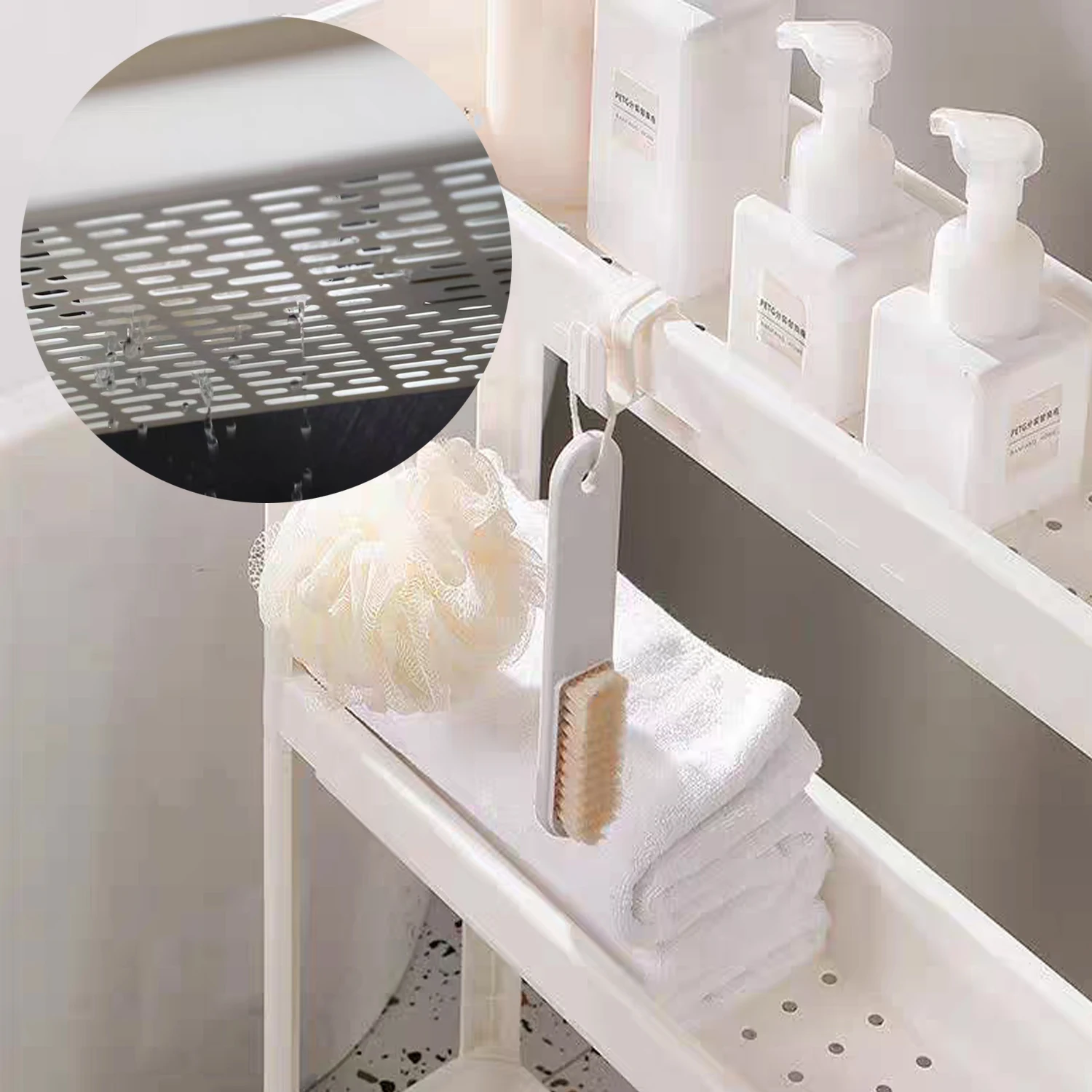 Slim Rolling Storage Cart 5 Layers  9cm/13cm Organizer Mobile Shelving Unit for Kitchen Office Bathroom Laundry Narrow Places