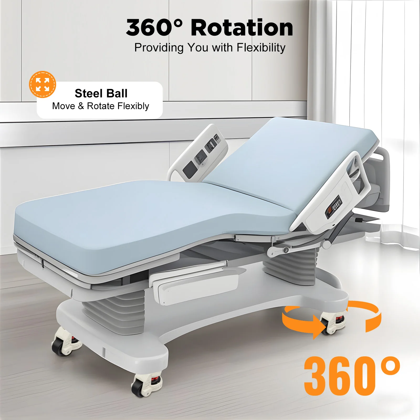 Industrial Workbench Leveling Wheels - 4Pcs 500kg Capacity Nylon Casters, Swivel & Anti-Slip Design