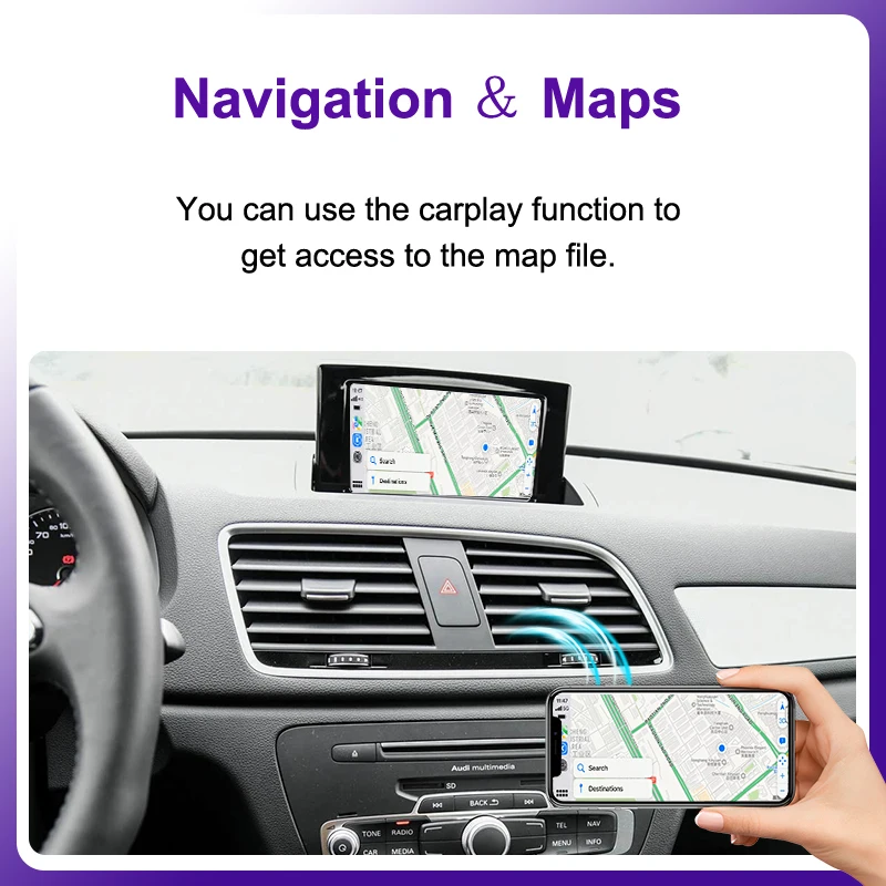 AUTOTOP Wireless Carplay Android Auto Module Box For Audi A1 Q3 2013-2018 RMC HNR System