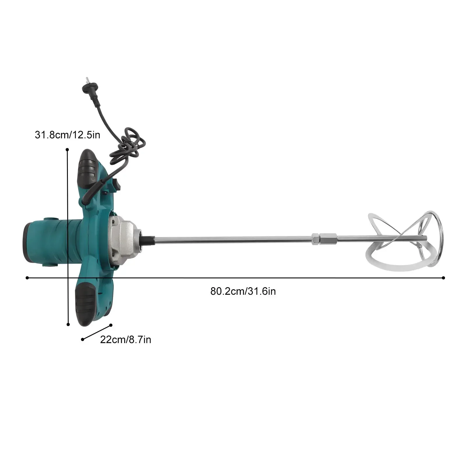220V/50Hz Professional Agitator 2100W 0-800rpm Hand Portable Electric Mud Mortar Mixer Concrete Mixer Machine 6-speed Adjustable