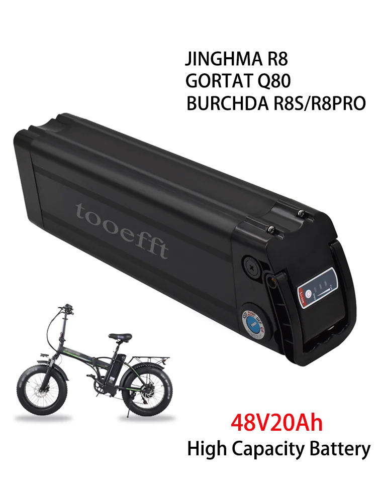 L425mm 48V 15.6Ah 20Ah Silver Fish Lithium Battery pack for JINGHMA R8 BURCHDA R8S pro R8PRO ebike