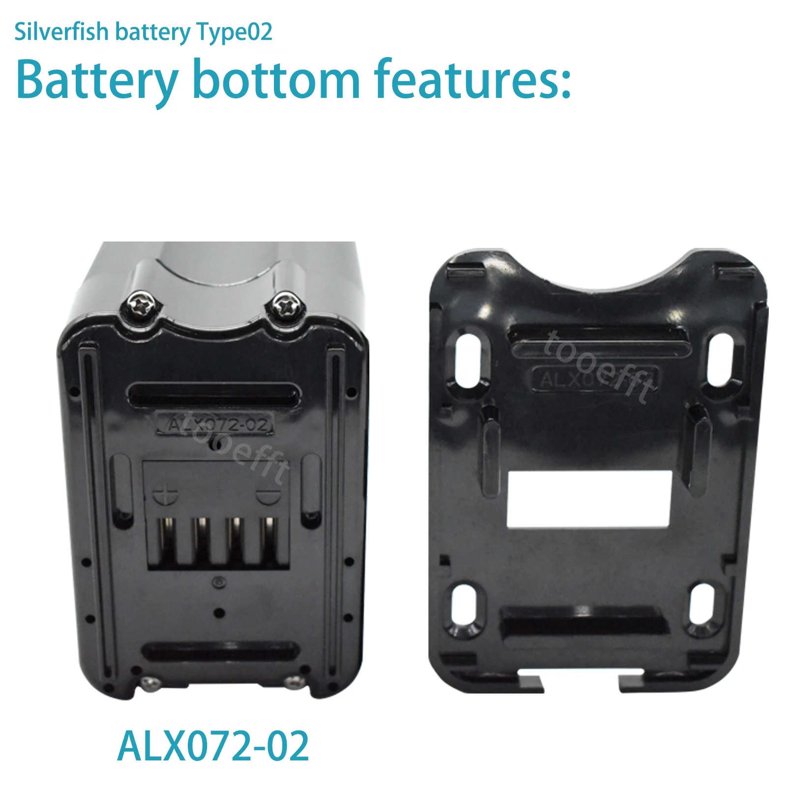 L425mm 48V 15.6Ah 20Ah Silver Fish Lithium Battery pack for JINGHMA R8 BURCHDA R8S pro R8PRO ebike