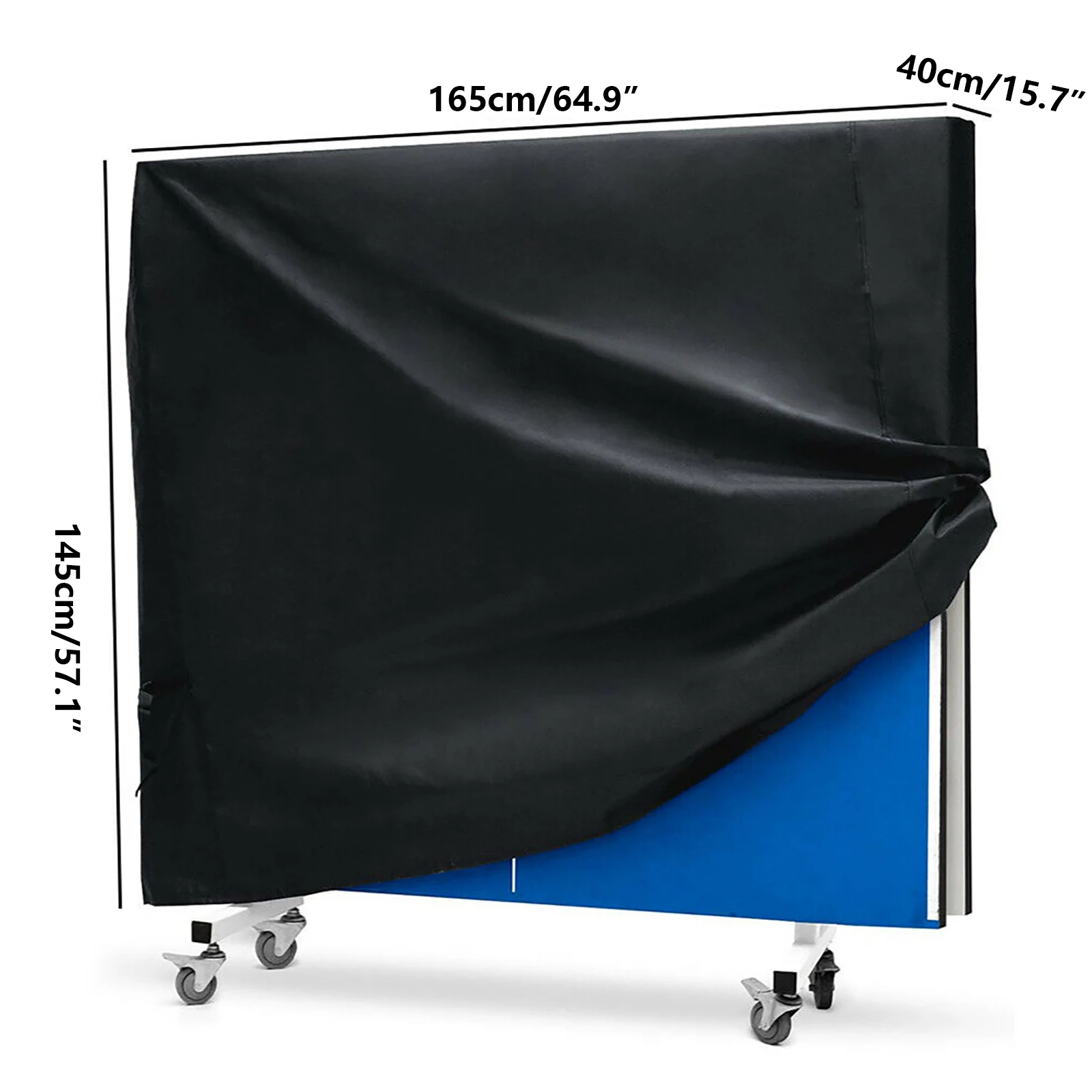 Heavy-Duty Ping Pong Table Cover with UV, Water, and Tear Resistance, Adjustable Straps, and Windproof Design for Year-Round