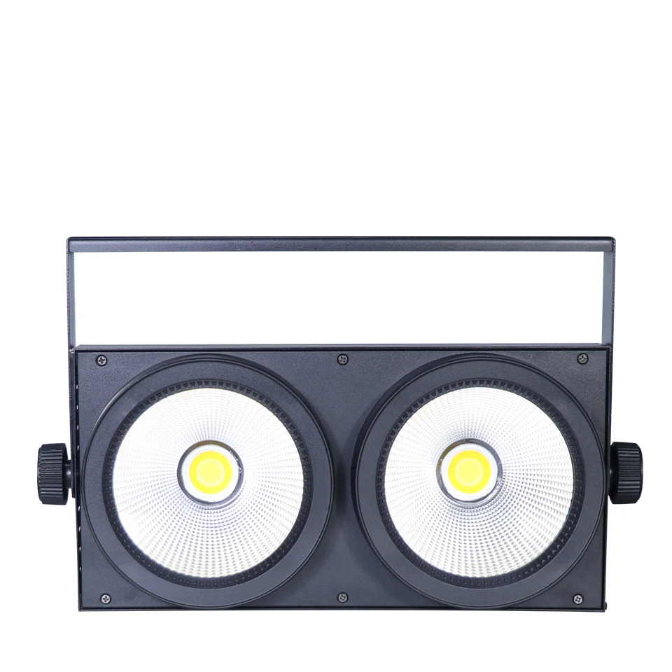 1/4PCS 200W 2eyes COB LED DMX Flood Blinder Christmas Lights Cool Warm White DJ Audience Stage Lighting Disco Wedding Party
