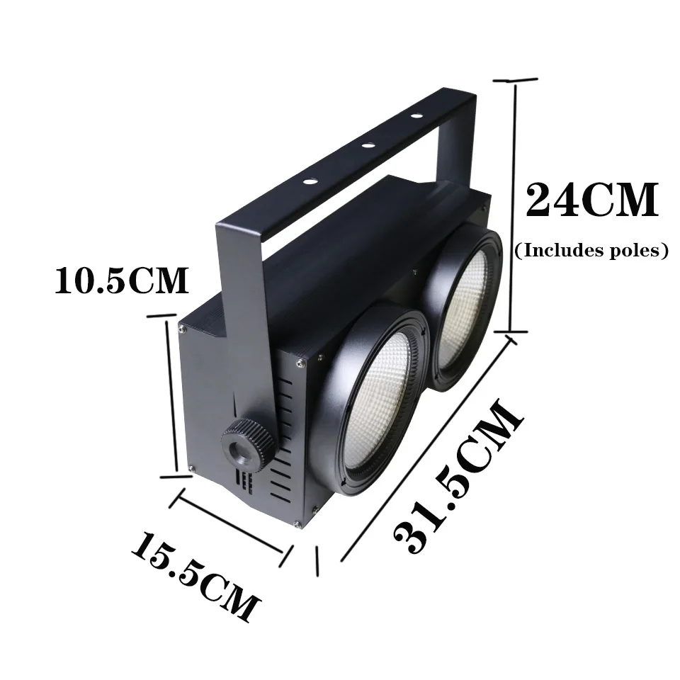 1/4PCS 200W 2eyes COB LED DMX Flood Blinder Christmas Lights Cool Warm White DJ Audience Stage Lighting Disco Wedding Party
