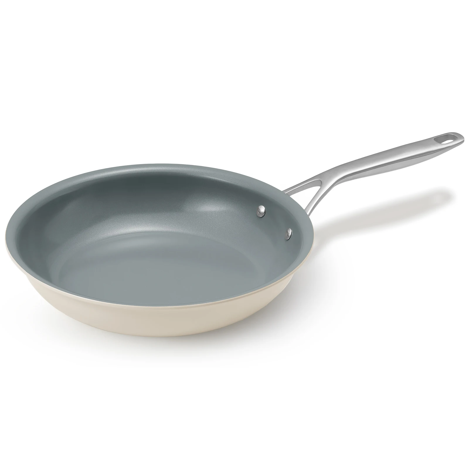 Ceramic Pan Induction 28 Cm With Cast Steel Handle, Beige, Ceramic Pan Without PTFE And PFOA, Ceramic Pan Induction 28 Cm, Non-s