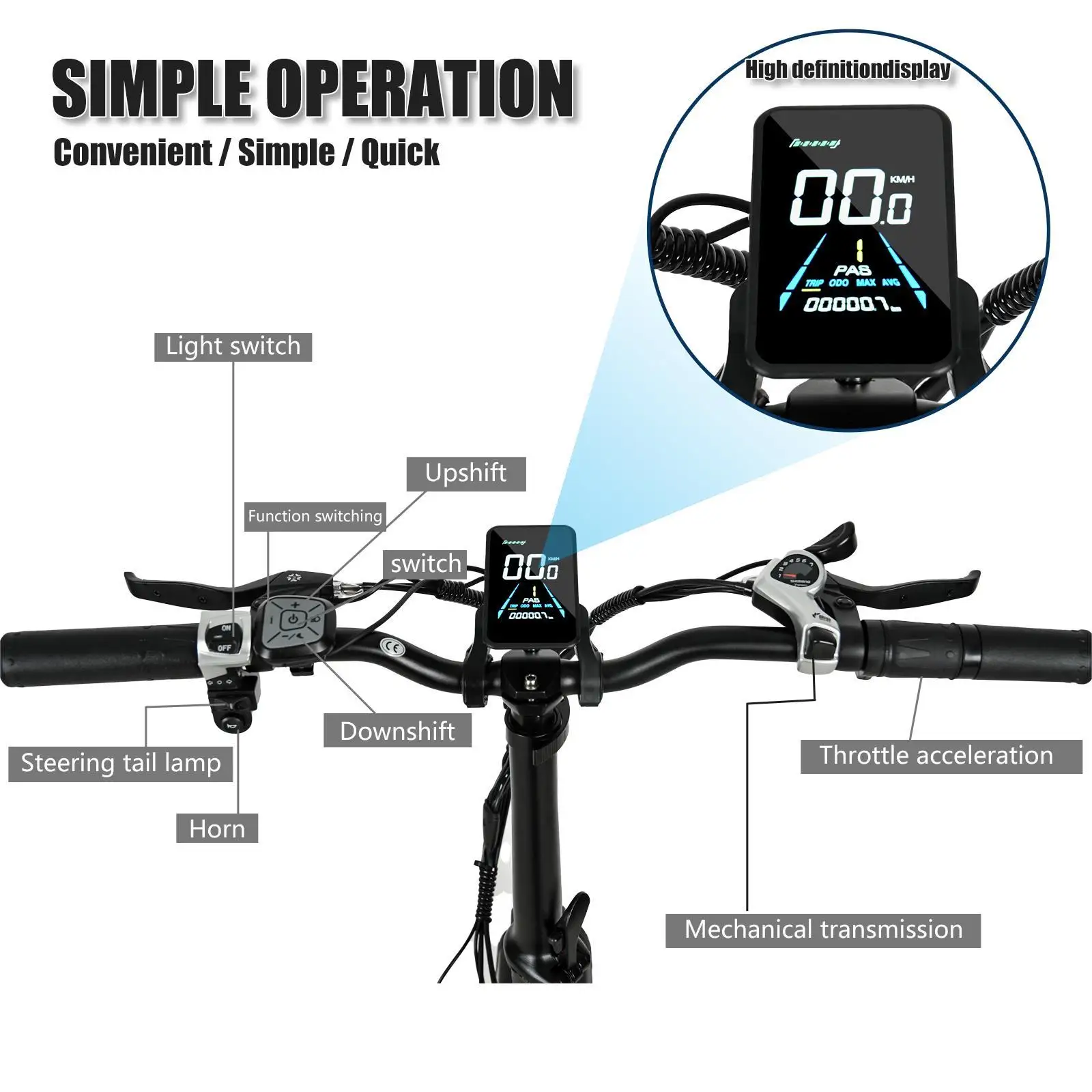 Cacewheel Y20 Adult Electric City Bike Foldable 18AH Battery, 20*4 Thick Tyreaaa