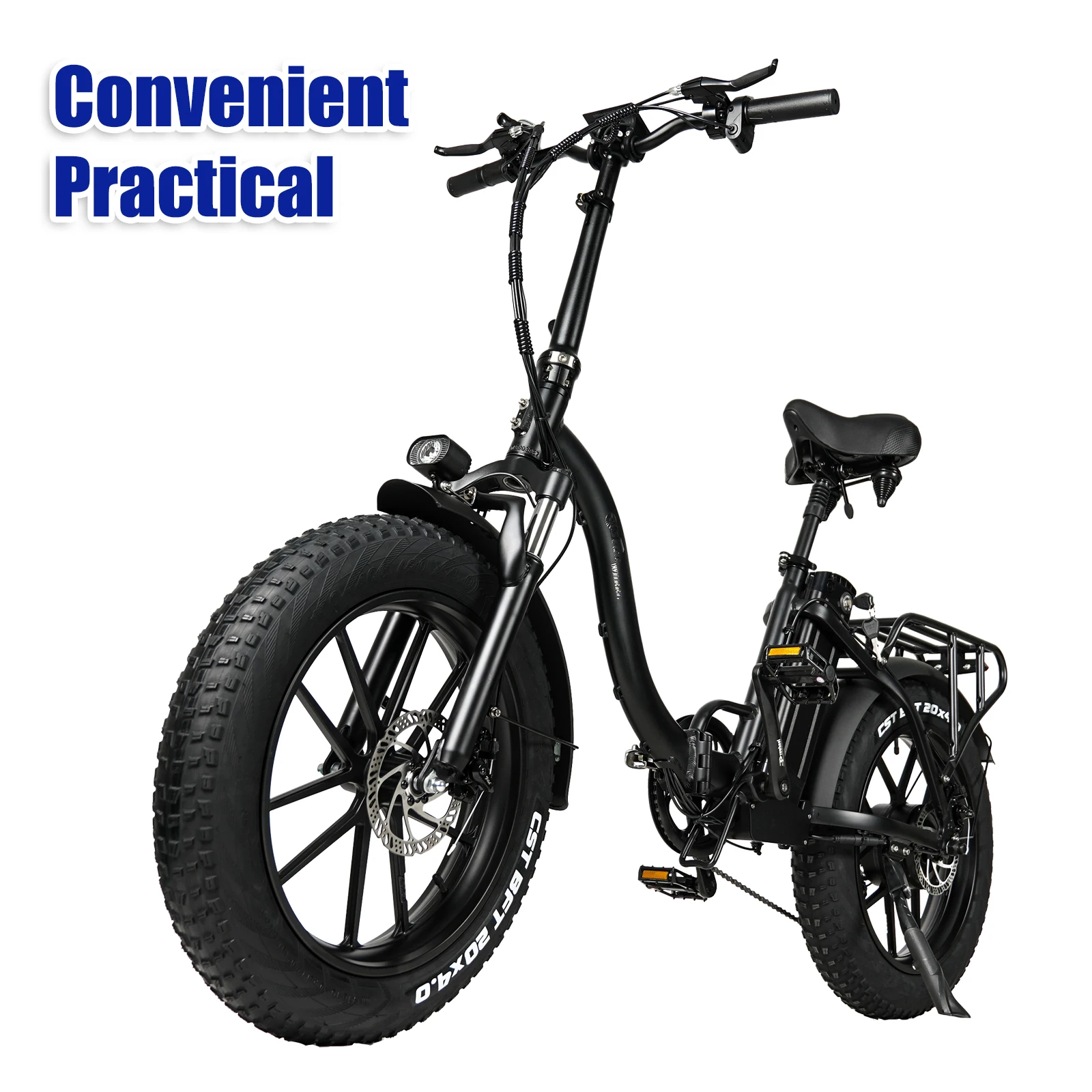 Cacewheel Y20 Adult Electric City Bike Foldable 18AH Battery, 20*4 Thick Tyreaaa