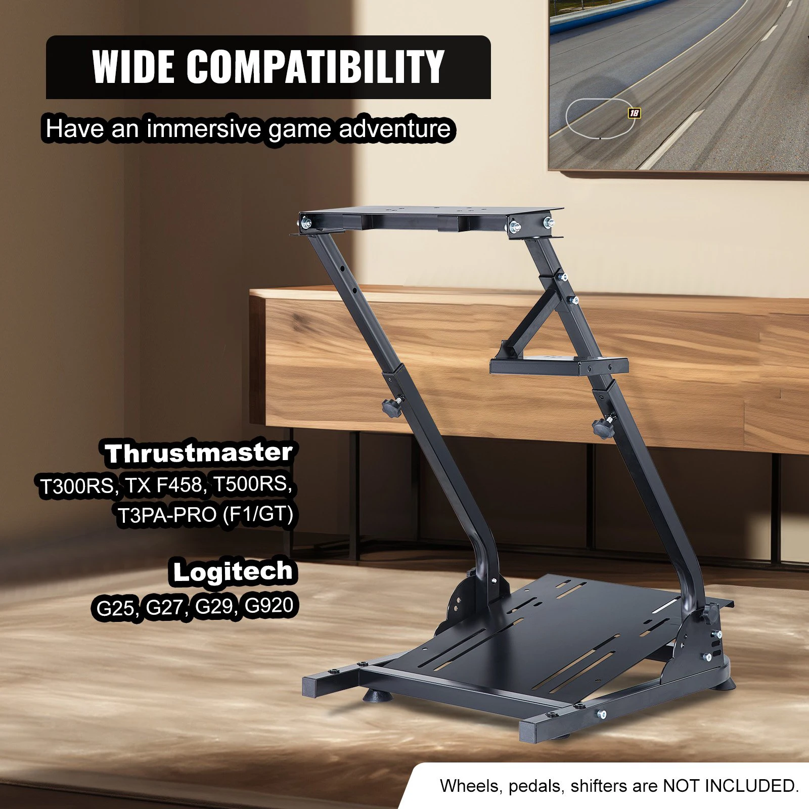 Sihao Career Race Steering Wheel Support for Logitech G25 G27 G29 G920 Steering Wheel Stand T80 T150 T300RS Games for Xbox