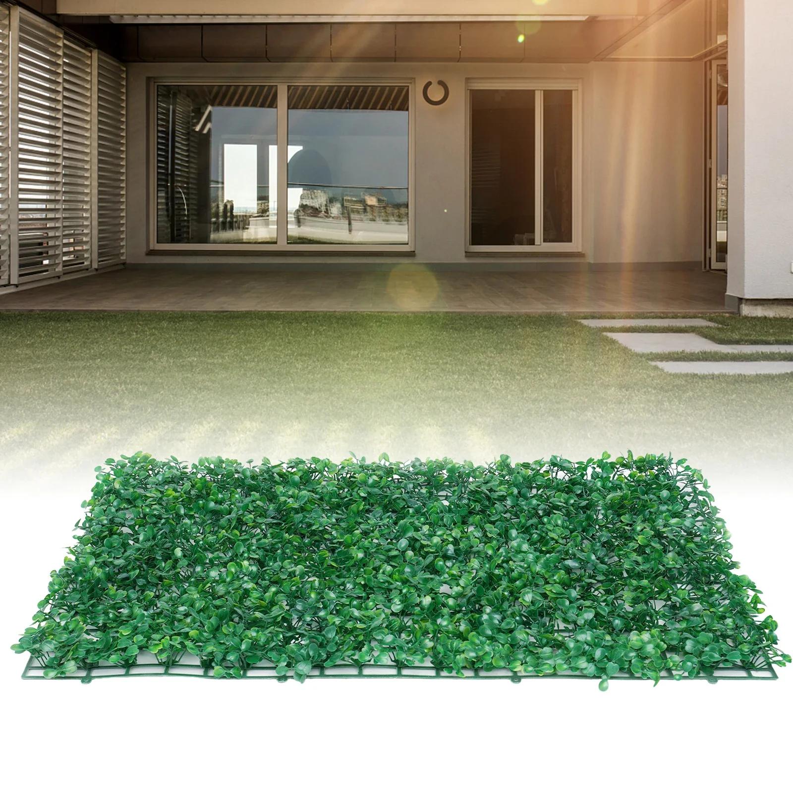 12pcs 40x60cm Wall Decor Faux Boxwood Panels Home Decor Grass Leaf Grass Grass Cooking Privacy Plant Wall Decor Green