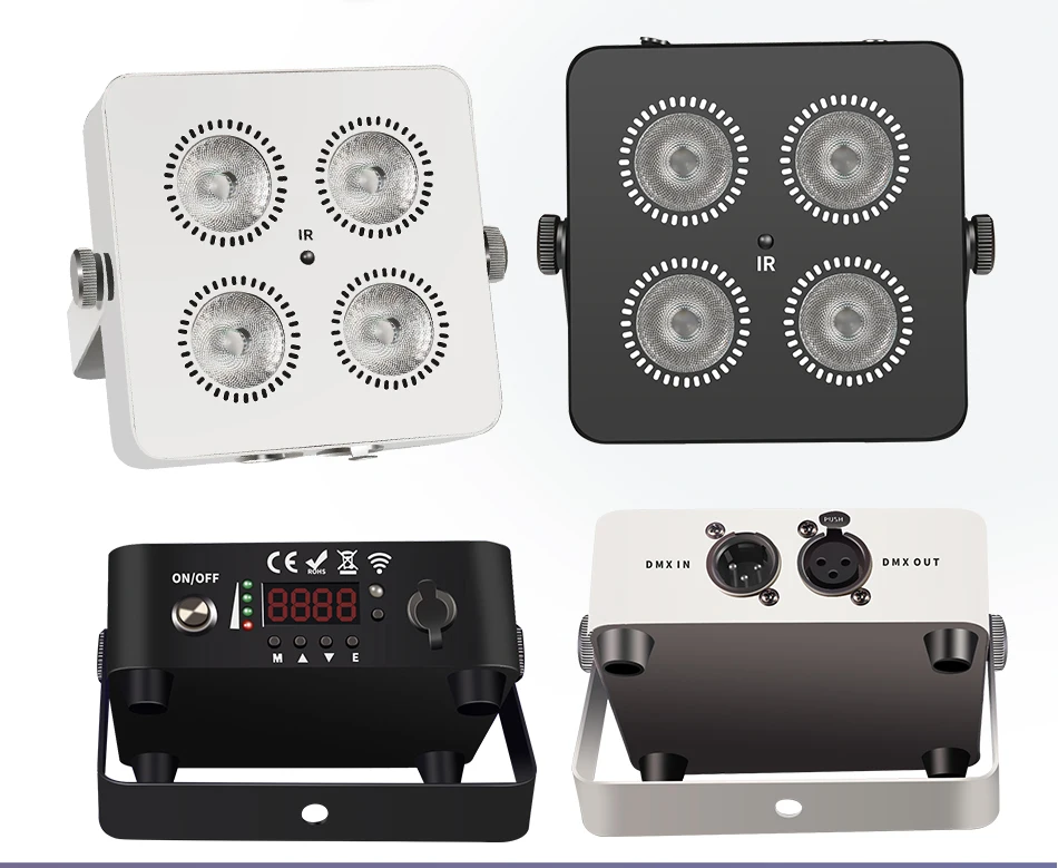 4x18W  Led RGBWA UV 6IN1 Color Battery Wireless DMX Led Par Light Mini Battery Party Light 2.4G Wireless