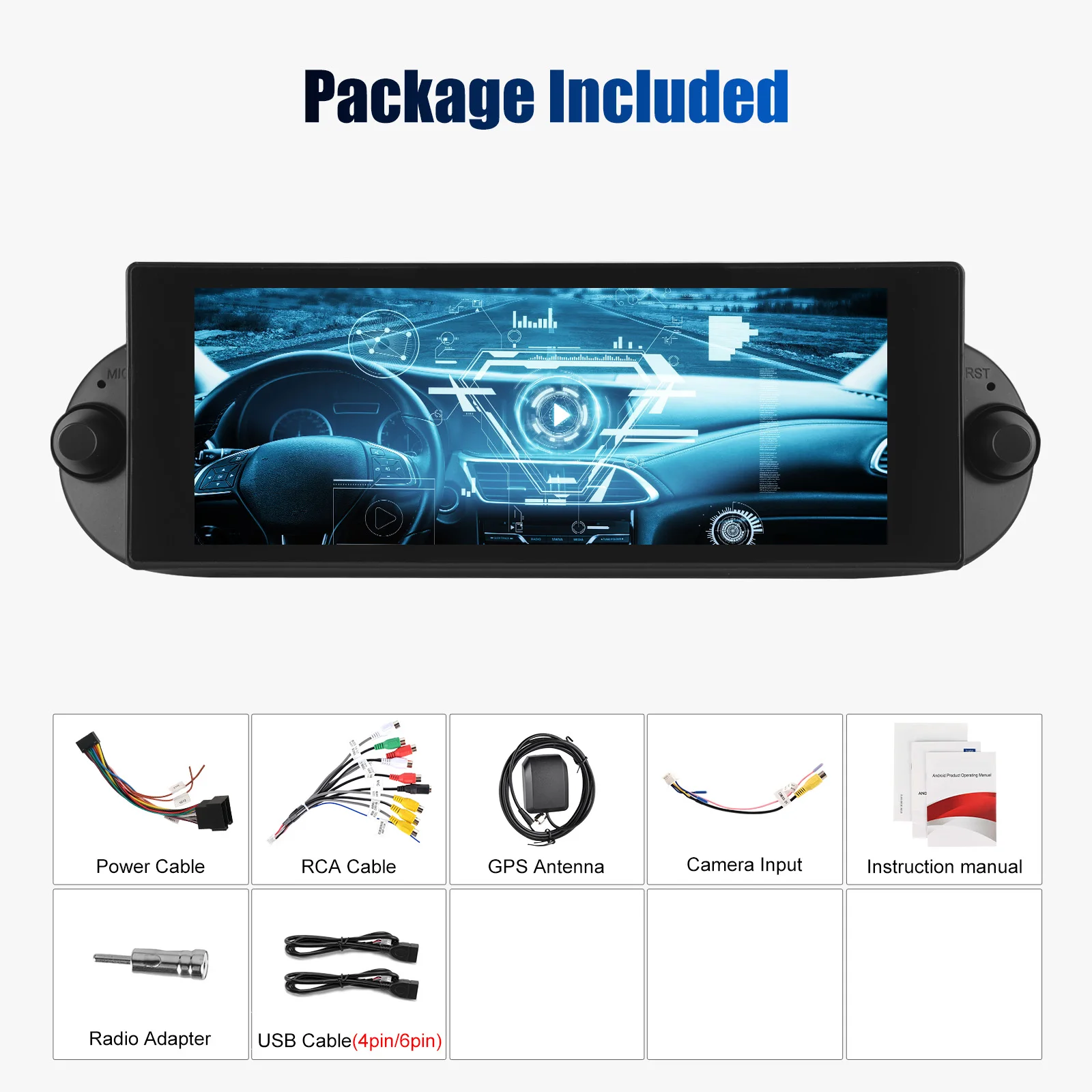 ESSGOO 64G 7" Android 14 Car Stereo Radio For VW Beetle 01-10 Carplay Android Auto GPS Navi FM WiFi BT SWC Mirror Link Head Unit