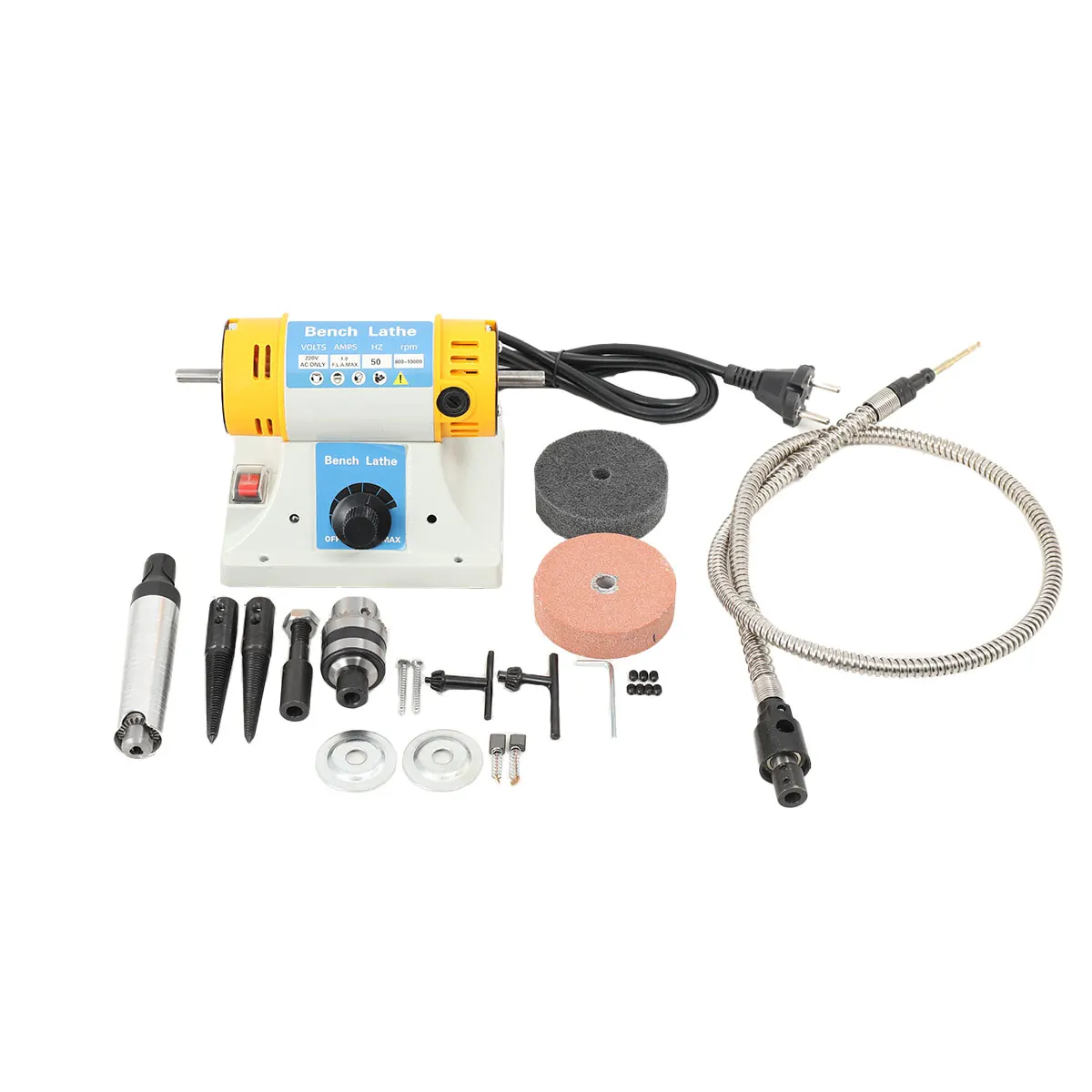 220V 350W Stone Polishing Machine DIY Woodworking Jade Jewelry Dental Bench Lathe Machine Grinding Machine Sanding Tools