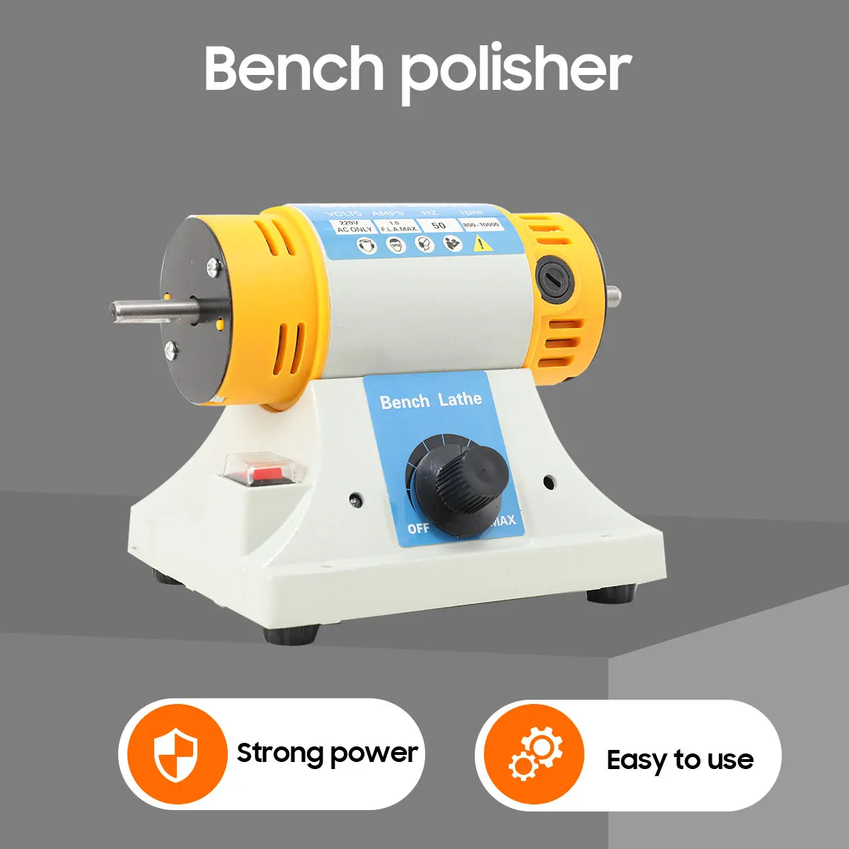220V 350W Stone Polishing Machine DIY Woodworking Jade Jewelry Dental Bench Lathe Machine Grinding Machine Sanding Tools