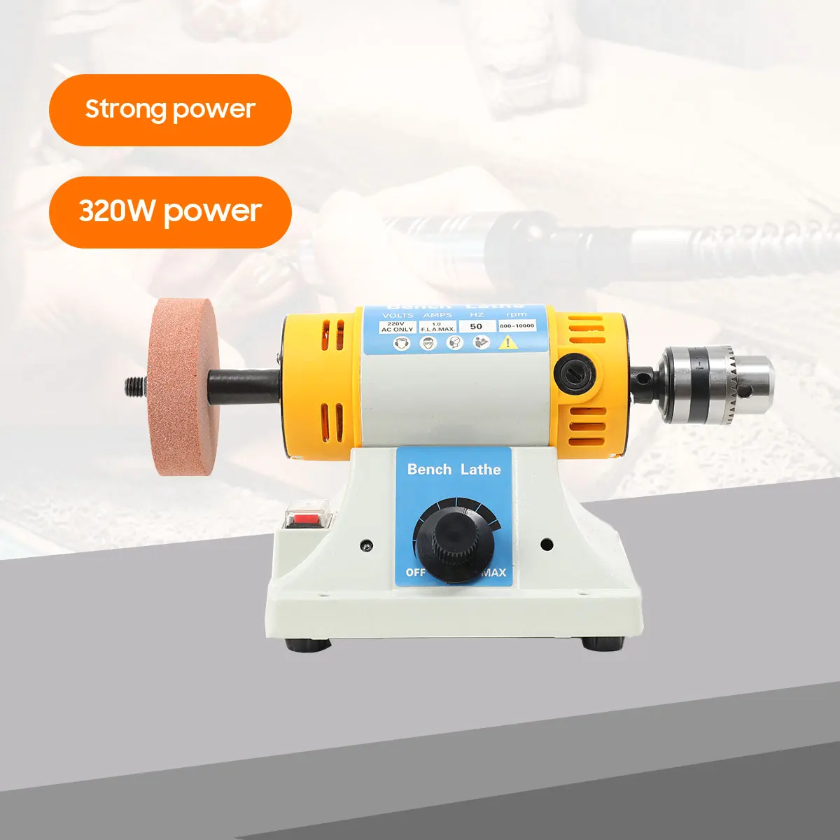 220V 350W Stone Polishing Machine DIY Woodworking Jade Jewelry Dental Bench Lathe Machine Grinding Machine Sanding Tools