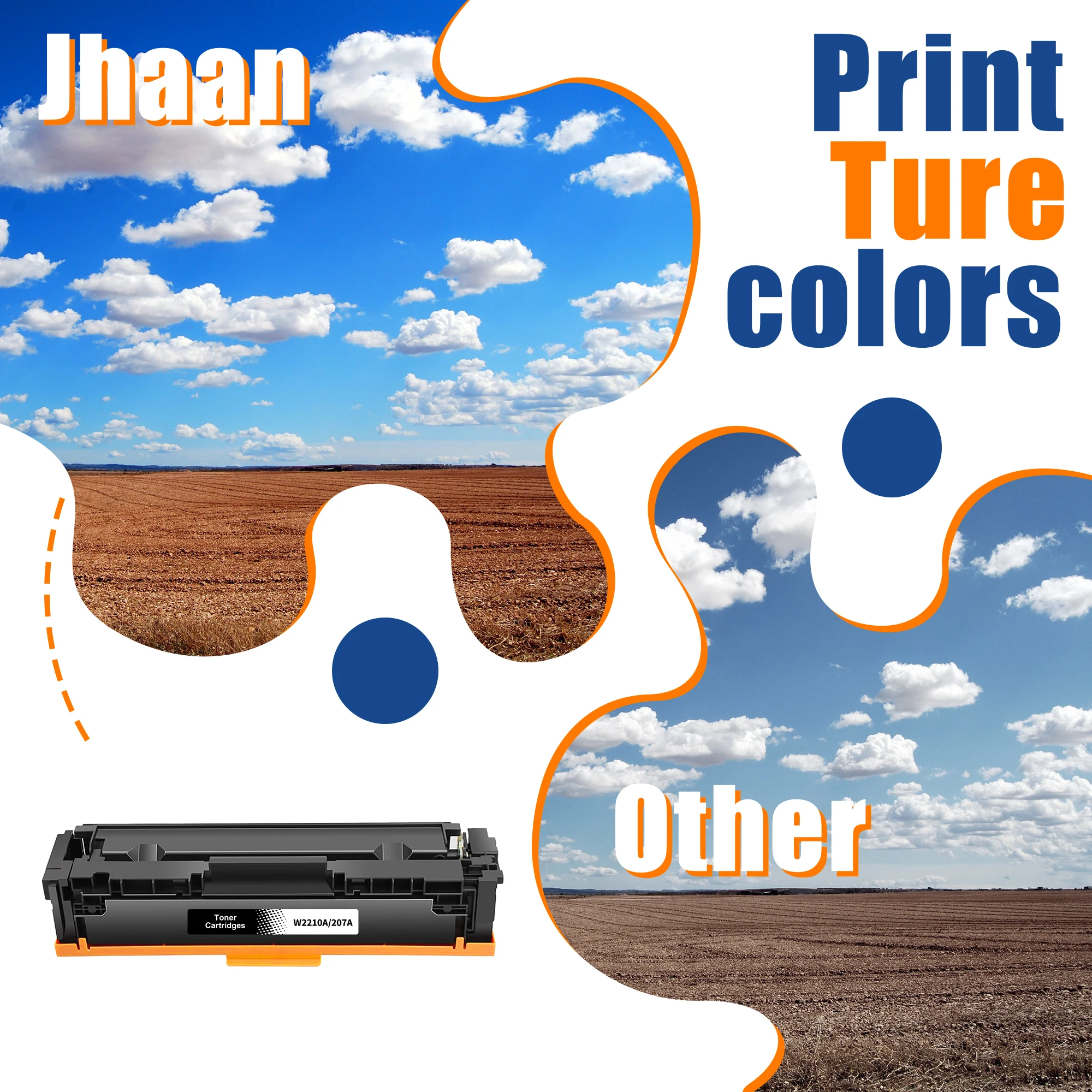 Jhaan 207A W2210A Toner Black (with Chip) Compatible with HP Laser Jet Pro MFP M283fdw M255dw M282nw M283fdn M255nw M255 M282