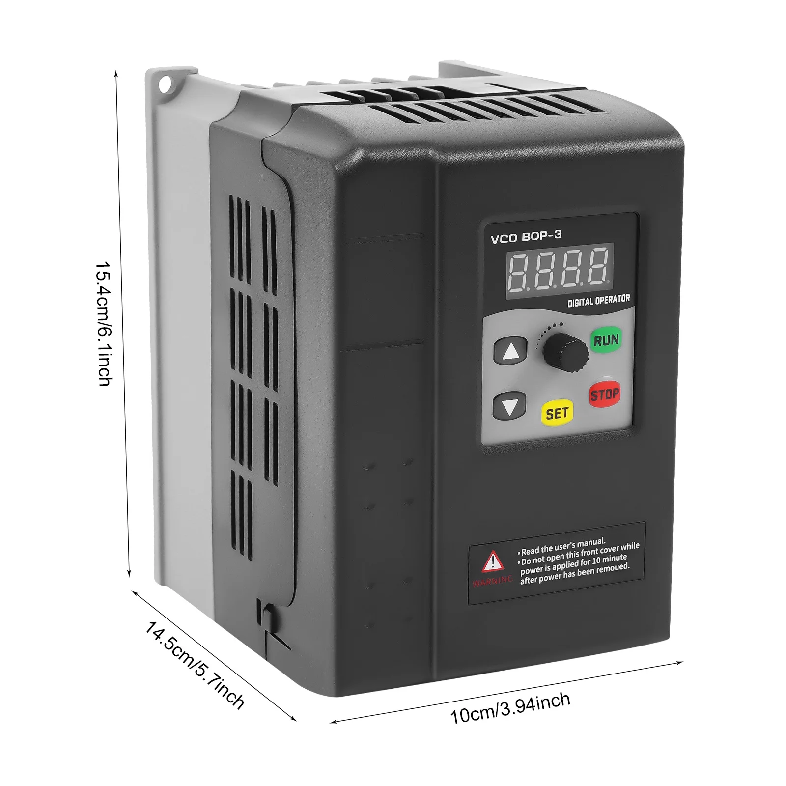 Variable Frequency Drive 164ft Remote Control 8-Way Protective System VFD Converter Inverter Suitable for 2.2KW Power Motor