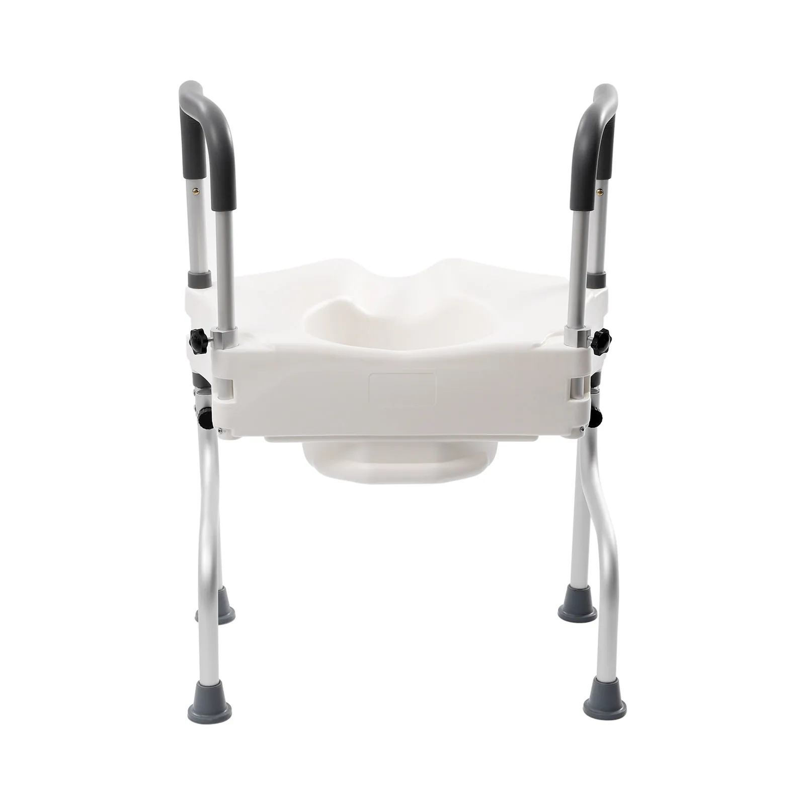 White Elderly Aluminum Alloy Toilet Height Pad With Armrest Toilet Seat Raiser & Safety Frames for Elder Suitable For Disabled