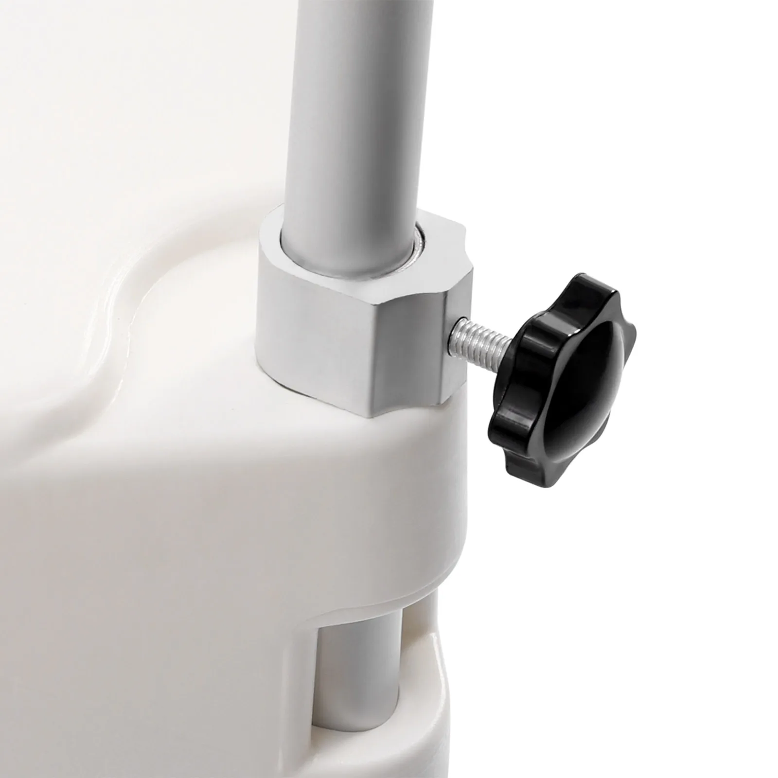 White Elderly Aluminum Alloy Toilet Height Pad With Armrest Toilet Seat Raiser & Safety Frames for Elder Suitable For Disabled