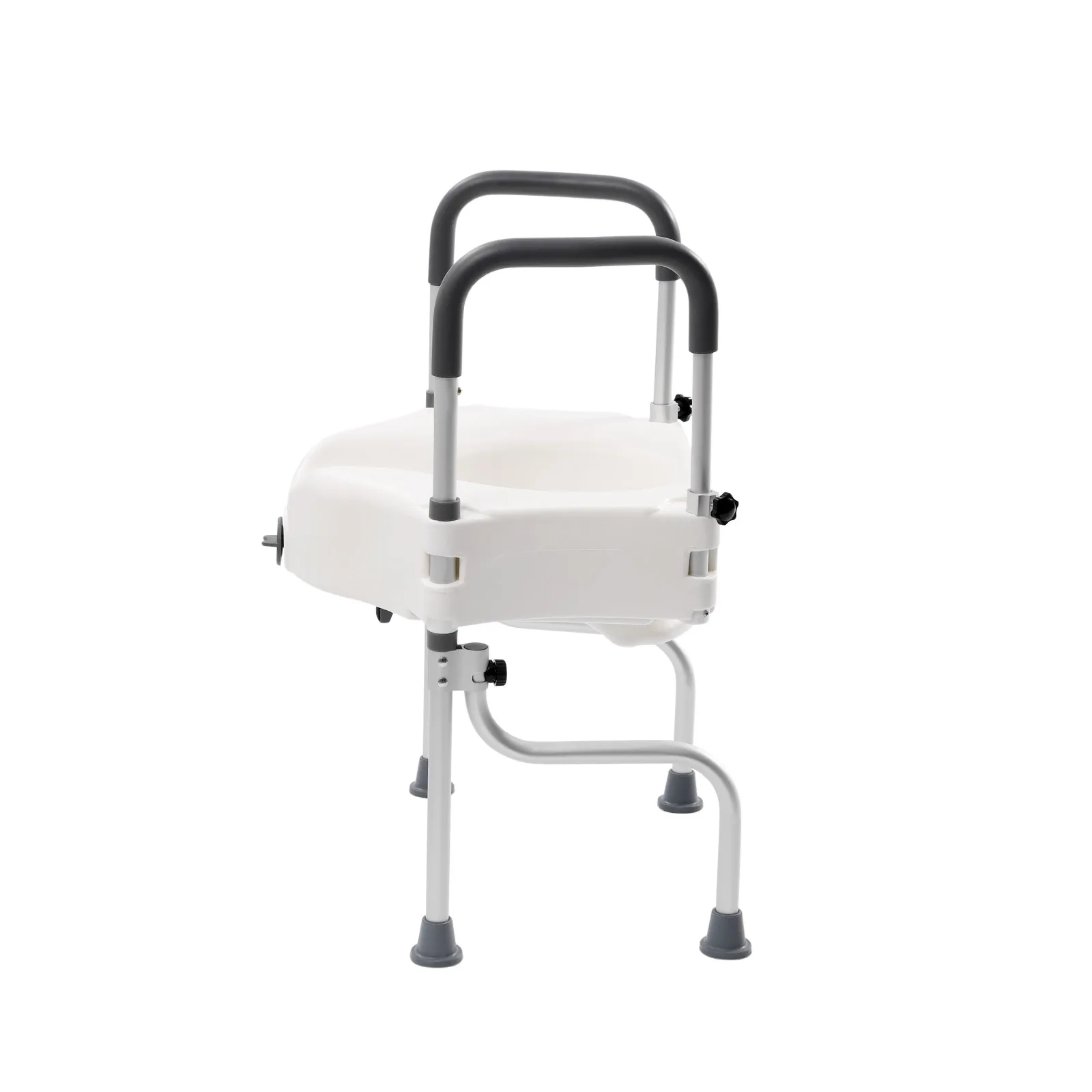 White Elderly Aluminum Alloy Toilet Height Pad With Armrest Toilet Seat Raiser & Safety Frames for Elder Suitable For Disabled