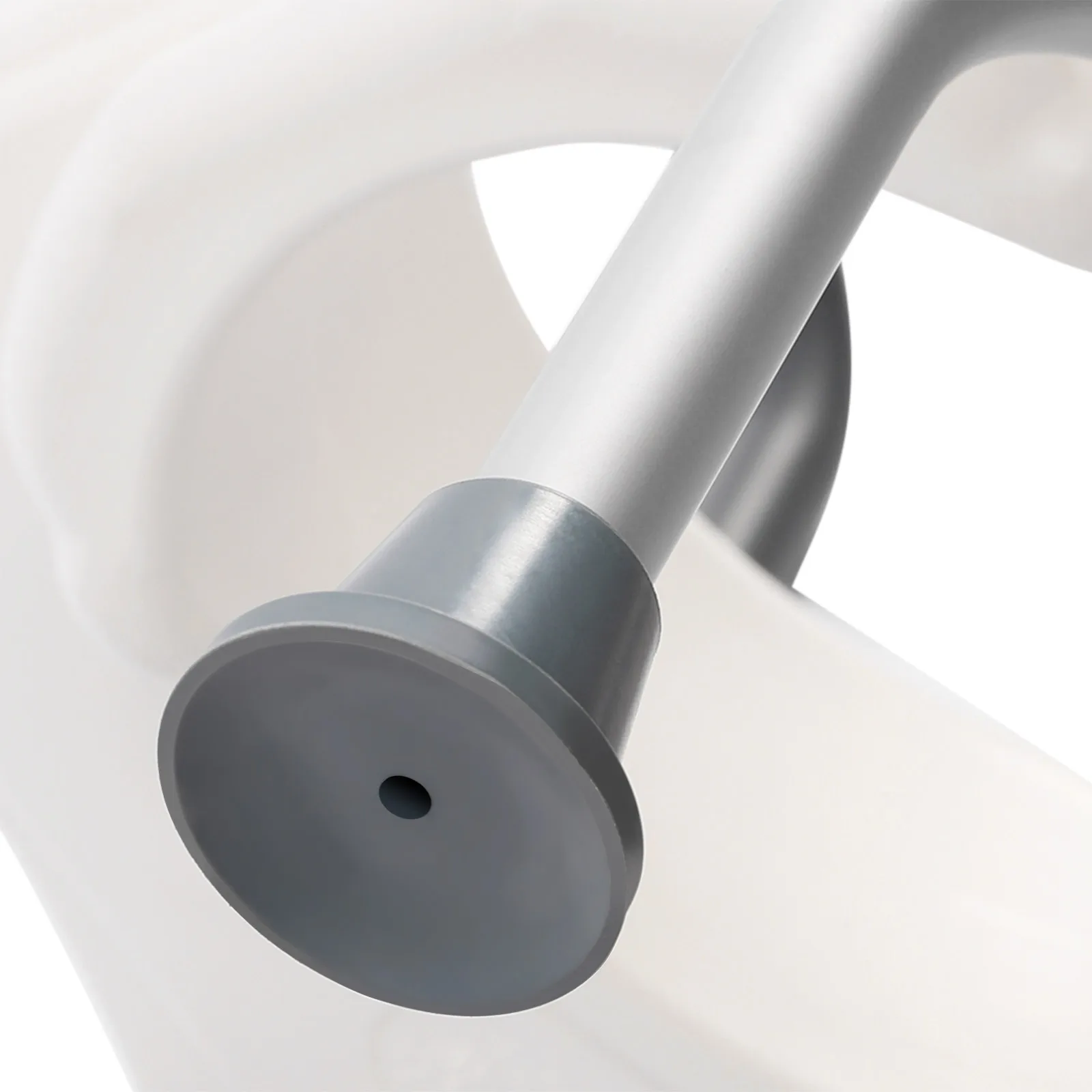 White Elderly Aluminum Alloy Toilet Height Pad With Armrest Toilet Seat Raiser & Safety Frames for Elder Suitable For Disabled