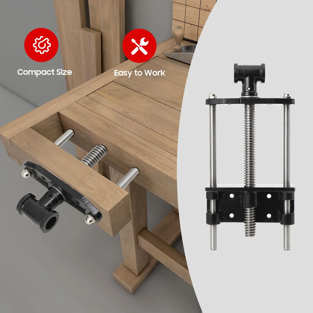 7" Woodworking Heavy Duty Table Clamp Bed Metal Vise Clip Fixed Repair Vice Tool Metal Vise Vice Tool Table Vise Table Vice Tool
