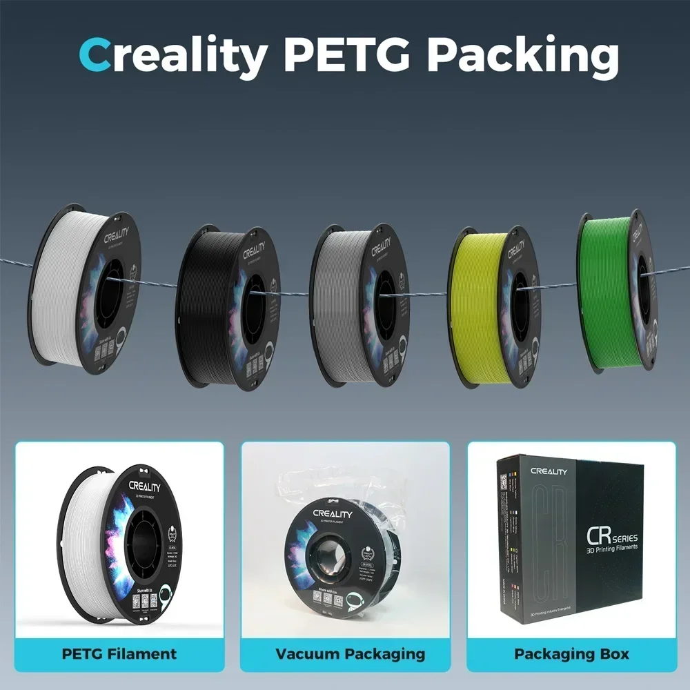 CREALITY Original CR-PETG Filament 1KG 1.75mm High Temperature Eco-friendly Odorless Non-toxic Excellent for Ender 3D Printer