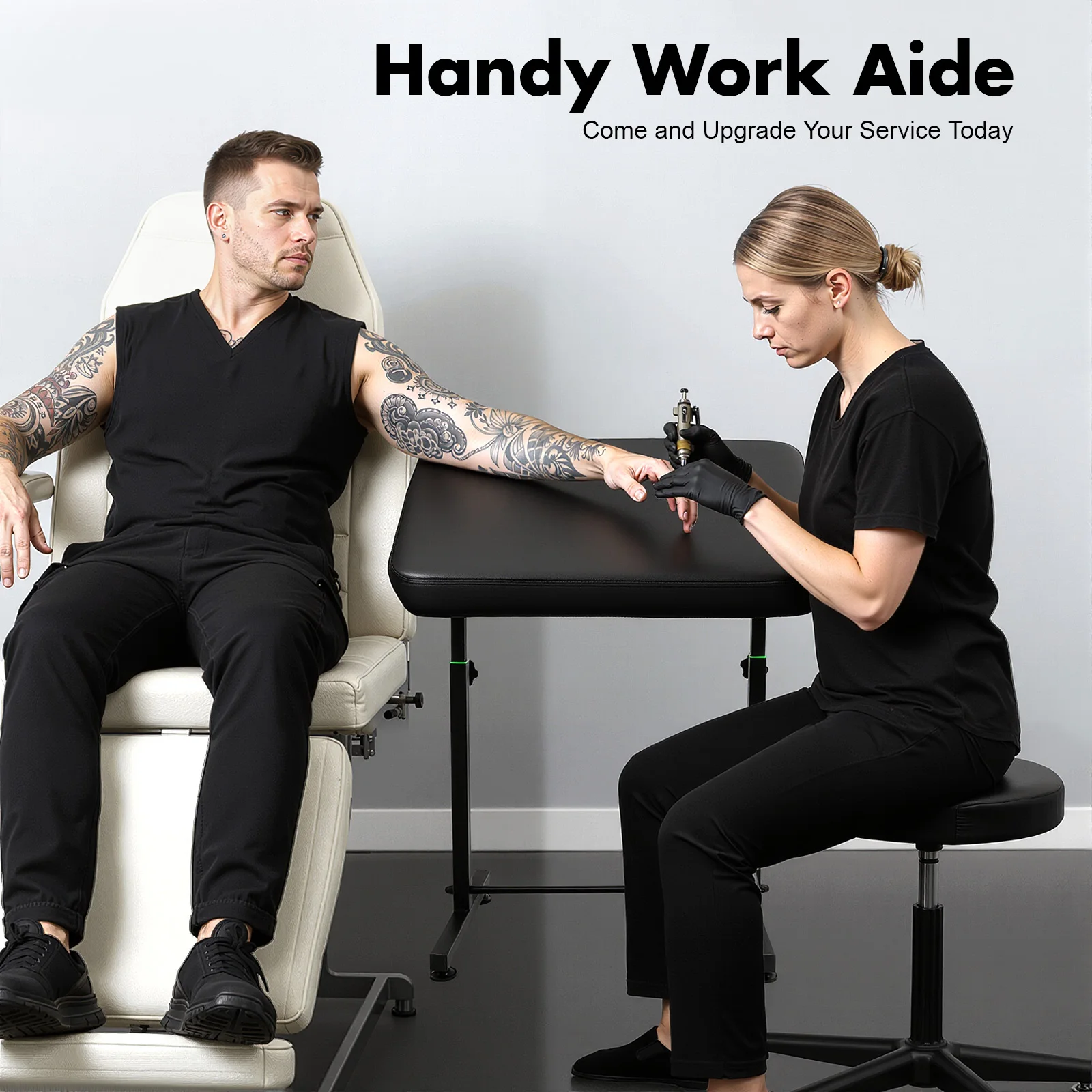 66.14lbs Armrest Stand 180° Angle Adjustment Arm Bracket 27.2-40.2in Adjustable Arm Support for Salon Beauty Salon Durable