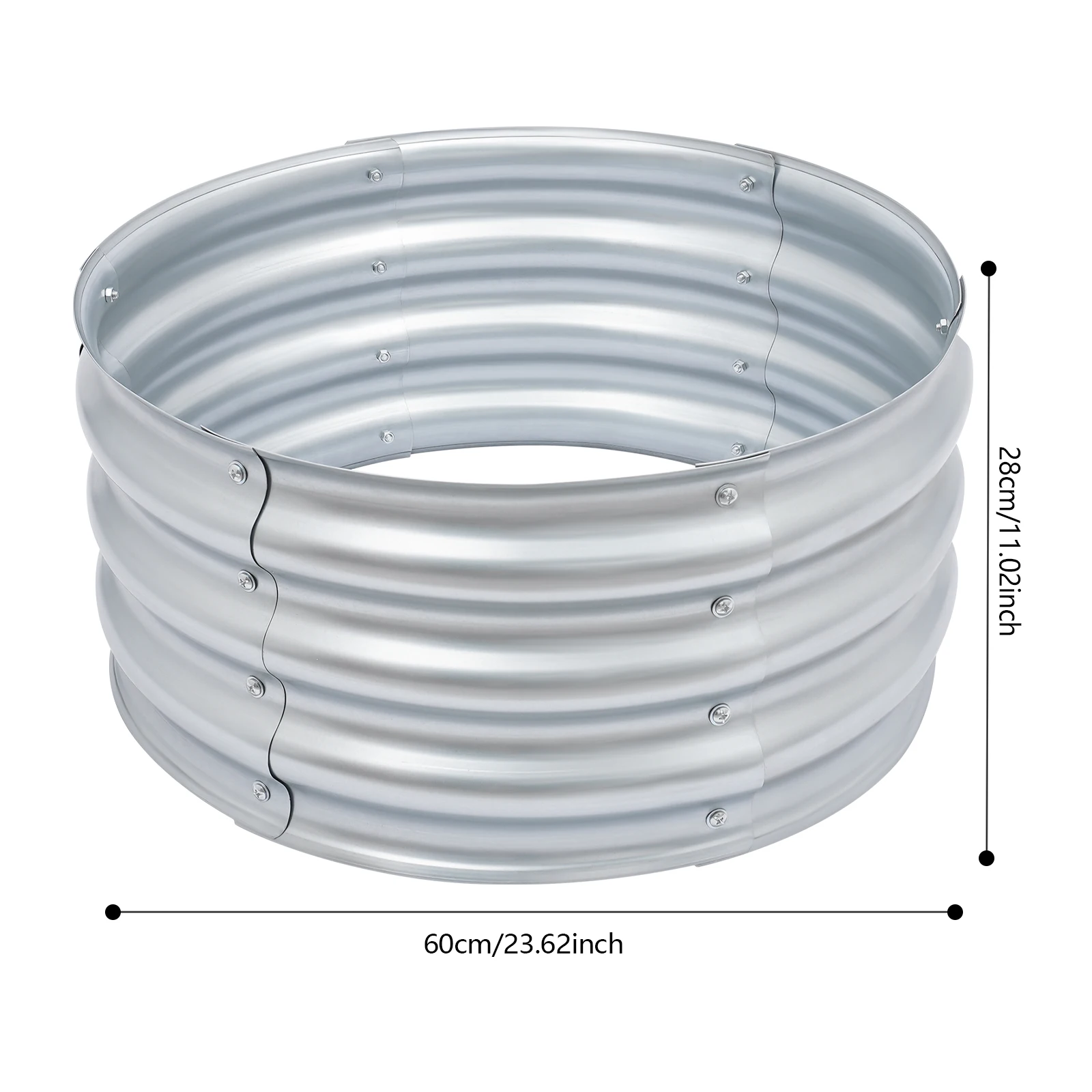 Round Metal Planter Raised Garden Bed Raised Planter Box for Planting Ideal Size for Your Green Oasis