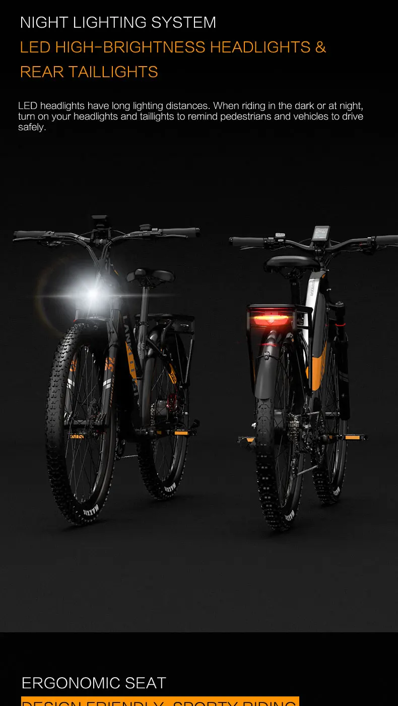 Lankeleisi MX600PRO 500W 48V 20AH 27.5" Electric Trekking Bike 20Ah City Electric Bike