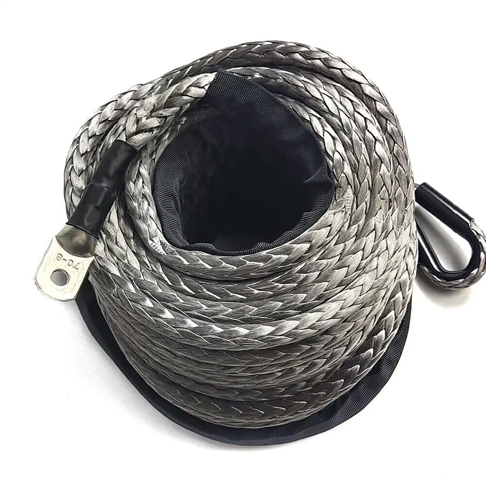 23000lbs Winch Rope 10MMx30M | 12 Strand String ATV UTV Cable Car Truck Boat Emergency Replacement Synthetic Winch Rope
