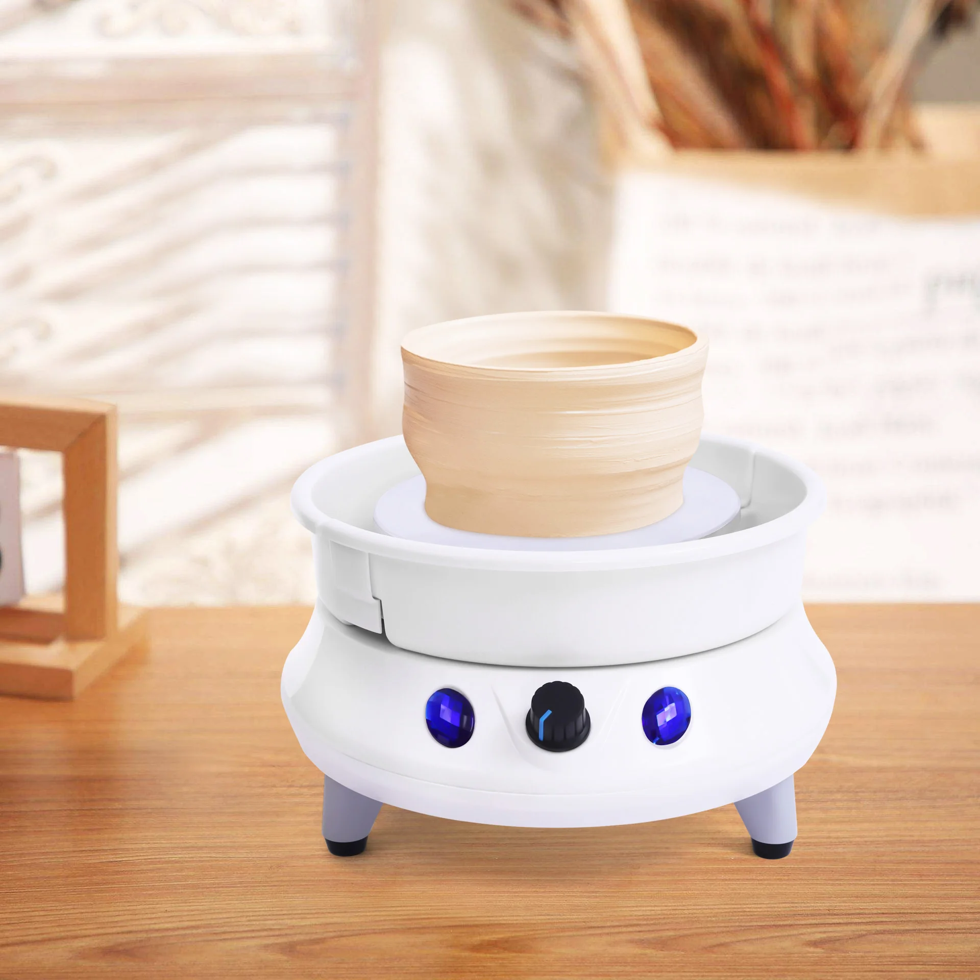 Pottery Wheel Ceramic Forming Machine TY-01 Pottery Wheel Machine Ceramic Clay Machine 2000RPM Turntable & Dual Rotation