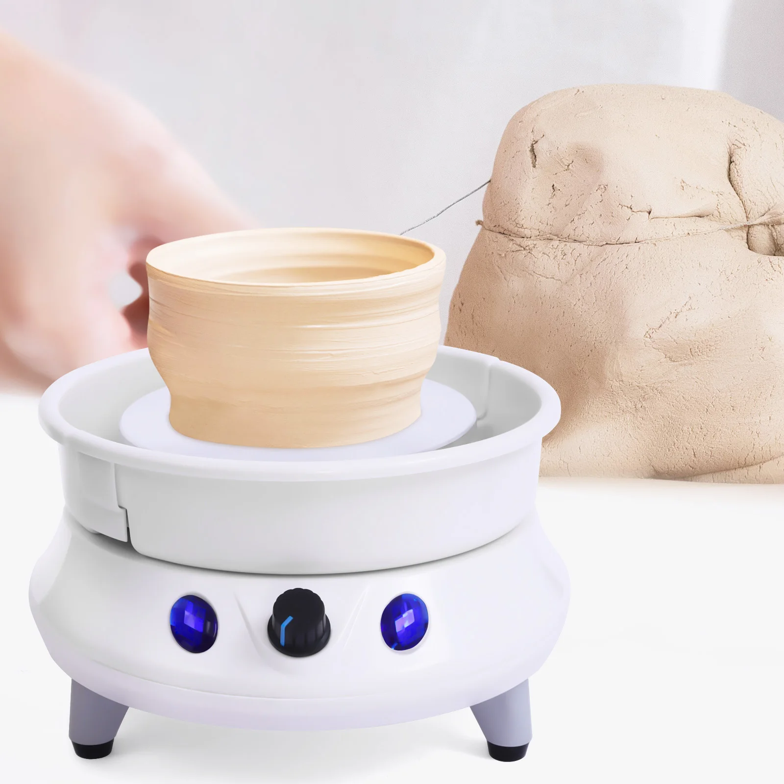 Pottery Wheel Ceramic Forming Machine TY-01 Pottery Wheel Machine Ceramic Clay Machine 2000RPM Turntable & Dual Rotation