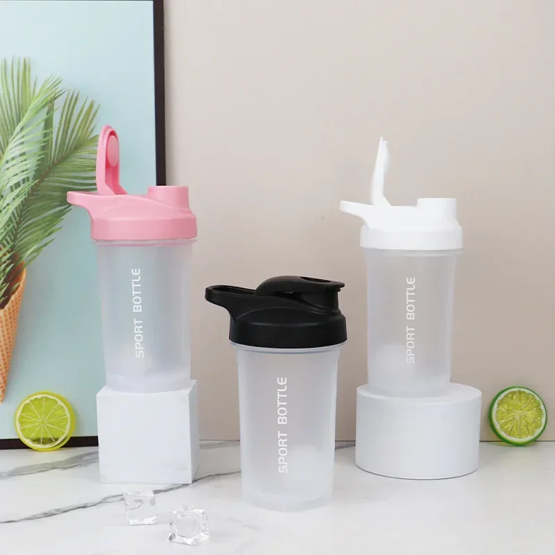 NEW Portable 300ml Protein Powder Shaker Bottle Leak Proof Water Bottle for Gym Outdoor Fitness Training Sport Mixing Cup Scale