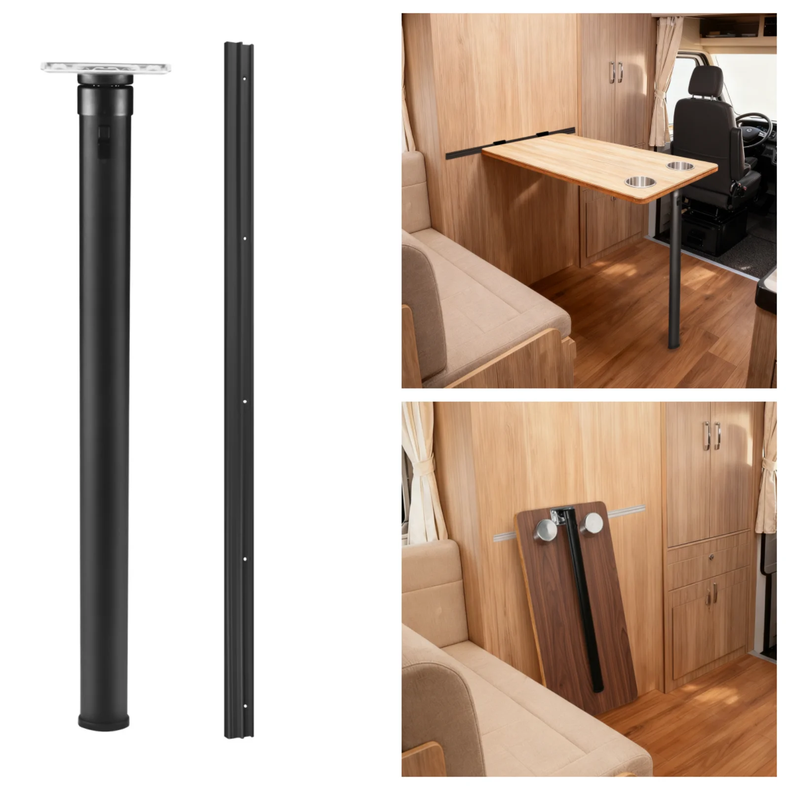 28.7 Inch RV Folding Table Leg Detachable Aluminum Alloy 730mm. Camper Motorhome Caravan Accessories Sturdy Desk Support Stand