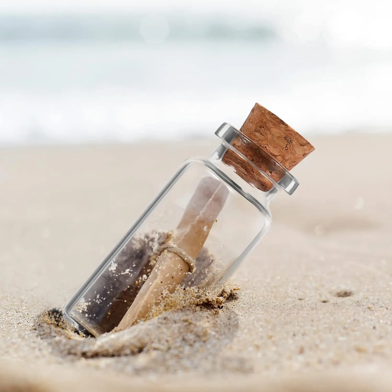 10Pcs 5/7/8/10/12/15/20ml Mini Glass Bottles with Cork Stoppers DIY Decoration Vials for Drift Bottle Lovely Wedding Party Decor