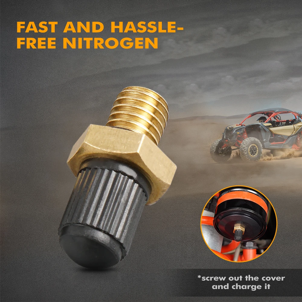 For Cam-Am Honda Artic Cat YXZ Polaris RZR Fox Shock UTV Air/Nitrogen Schrader Valve Stem Fitting Drilling Kit M8*1.25 Brass
