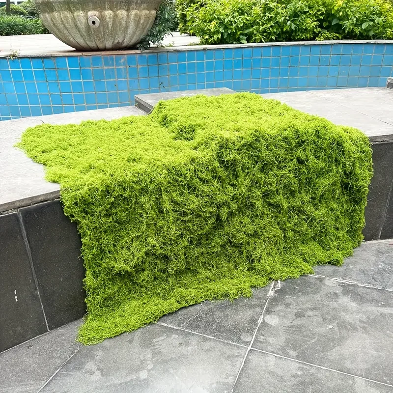 100cm*100cm Artificial Moss Carpet Aquascape Bionic Turf Fake Moss Micro-Landscaping Arrangement Lawn Bonsai Potted Plants Pavement