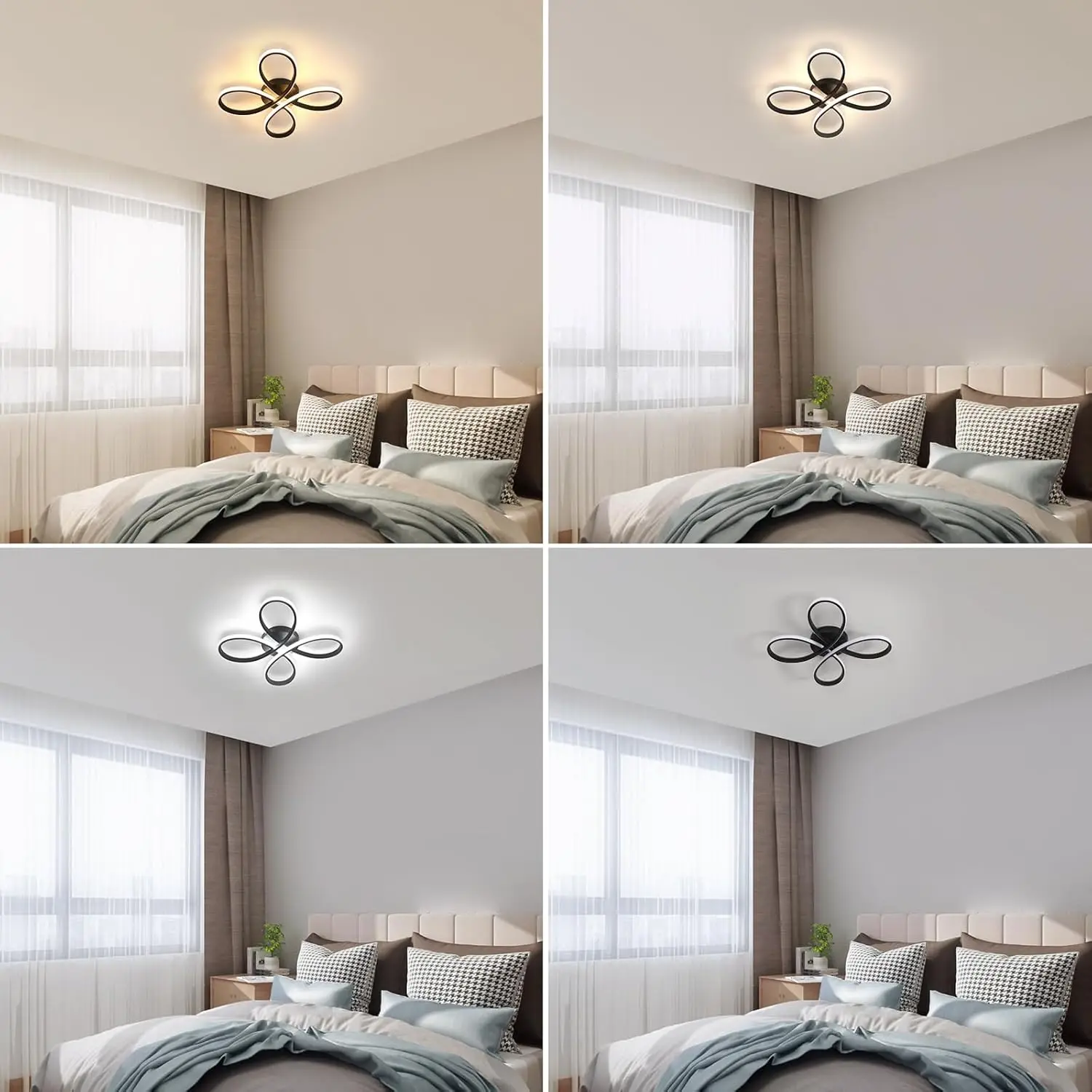 Modern LED Ceiling Light, 30W 3375LM Ceiling Lamp Fixture Lighting for Bedroom,Living Room,Dining Room, Kitchen,30cm